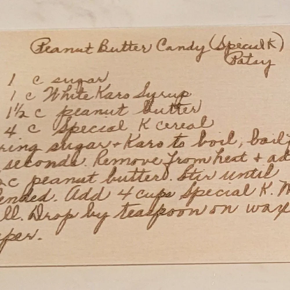 Engraved Handwritten Recipe Wood Card  - Personalized Grandma's Recipe Card